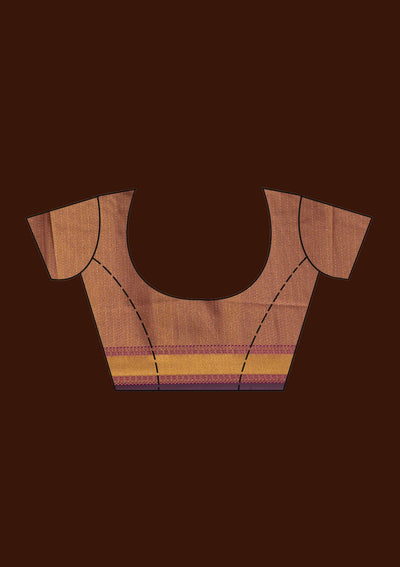 Beige  Banarasi Readymade Lehenga-Koskii