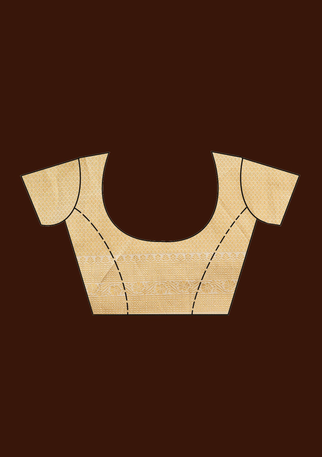 Off White  Banarasi Readymade Lehenga-Koskii