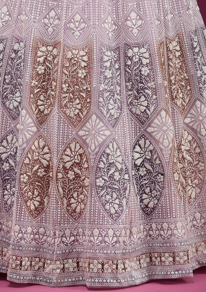 Sky Blue Stonework Semi Crepe Unstitched Salwar Suit-koskii