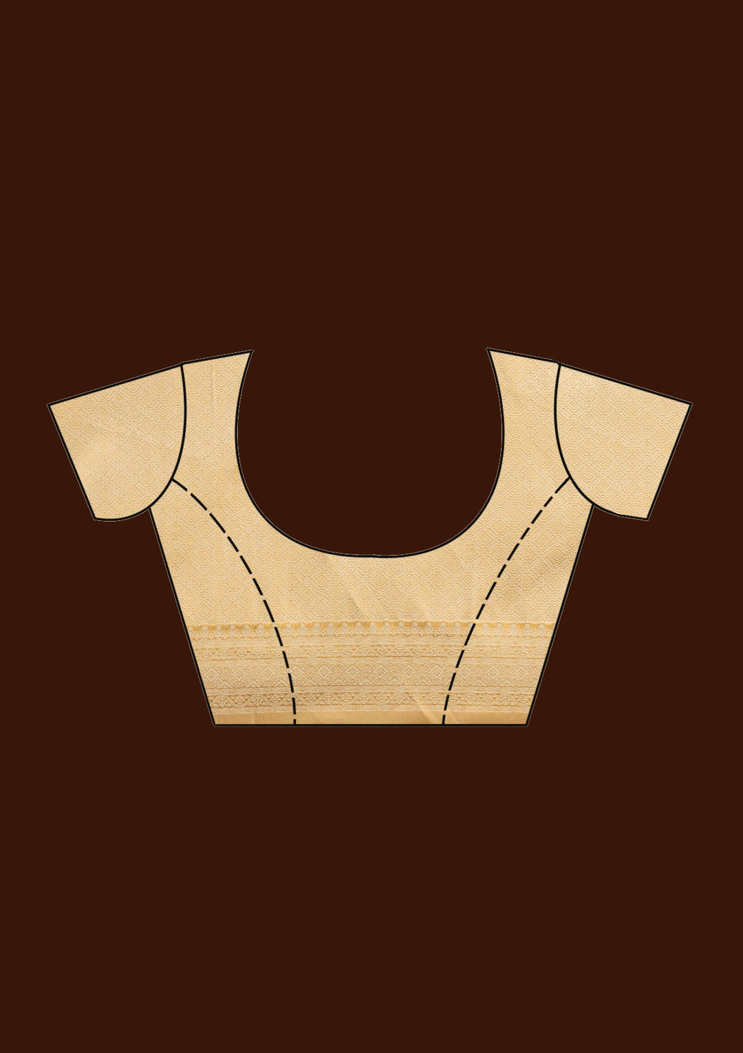 Off White Banarasi Readymade Lehenga-Koskii