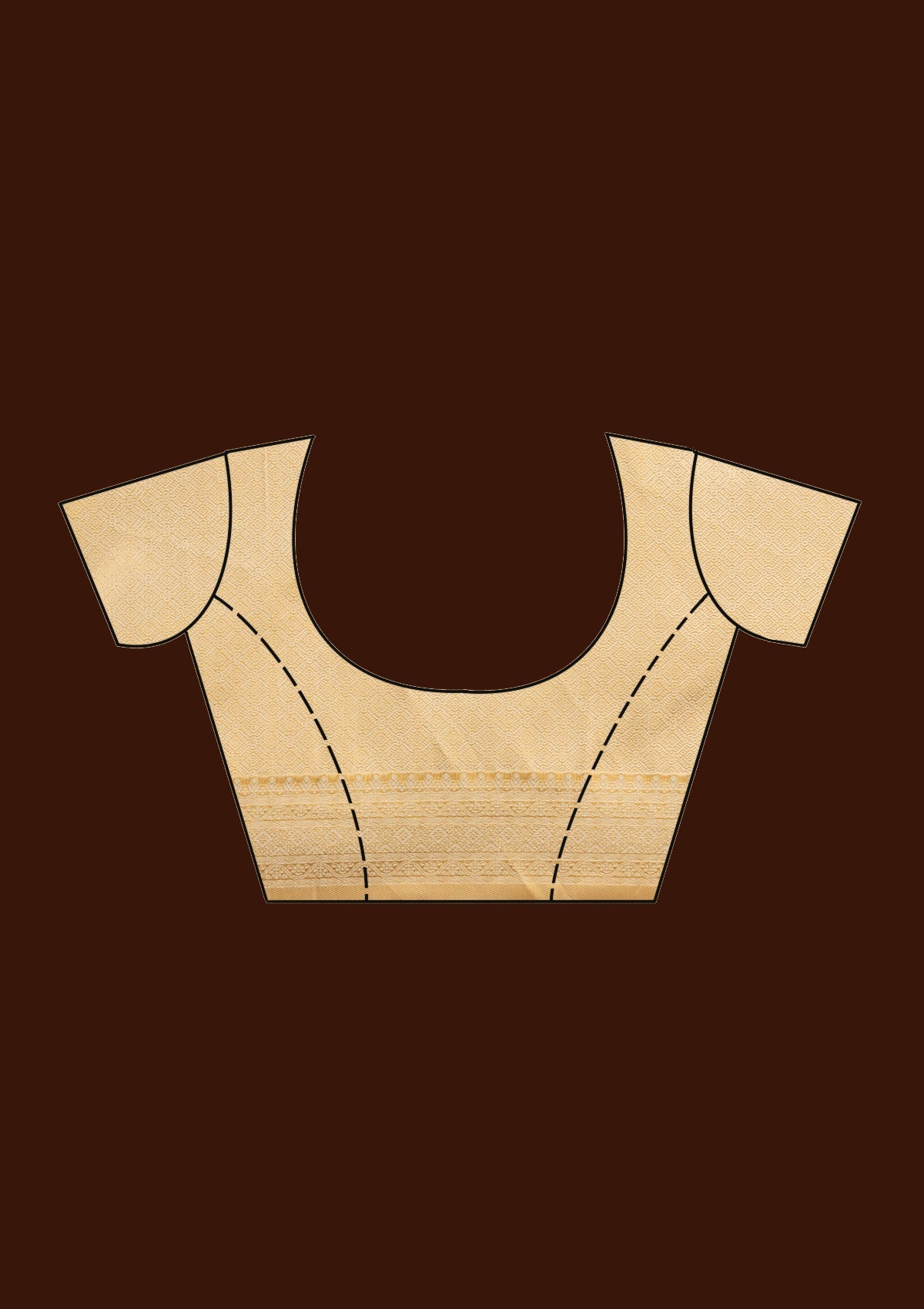 Off White Banarasi Readymade Lehenga-Koskii