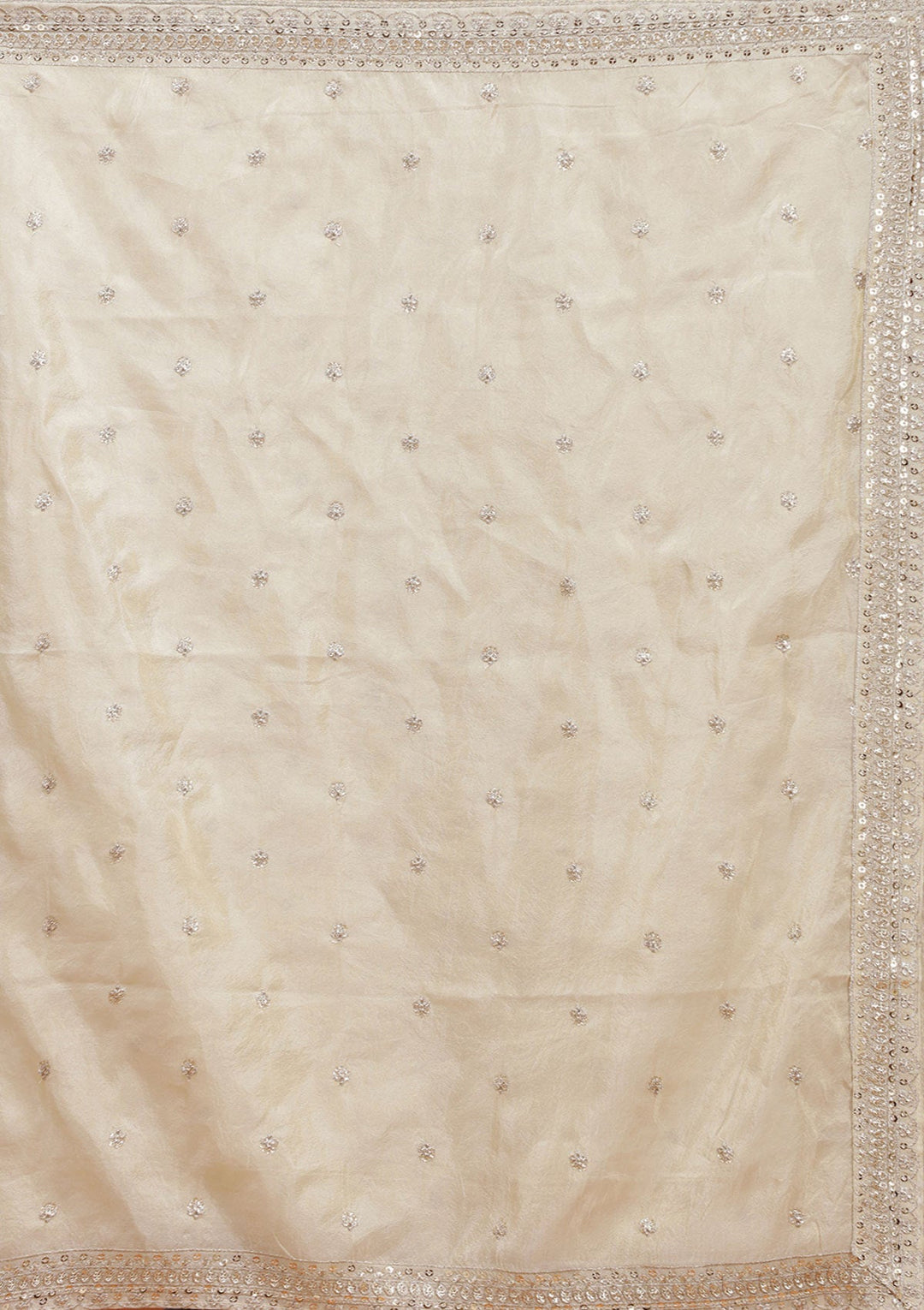 Beige Sequins Shimmer Readymade Lehenga-koskii