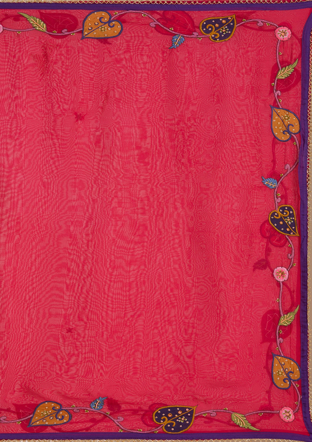 Rani Pink Printed Soft Raw Silk Readymade Lehenga-koskii