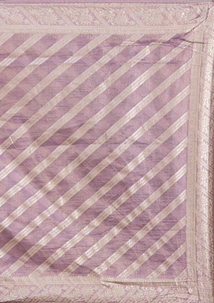 Dark Lavender Sequins Soft Raw Silk Readymade Lehenga