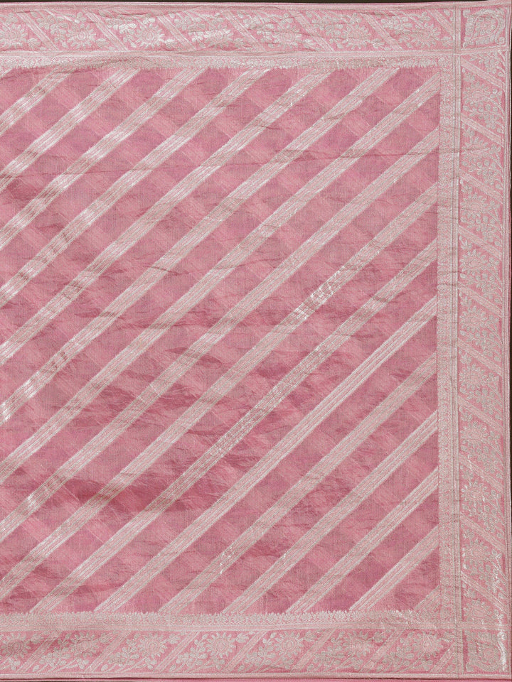 Onion Pink Sequins Soft Raw Silk Readymade Lehenga