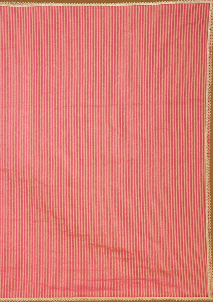 Rani Pink Zariwork (Gold) Brocade Readymade Lehenga