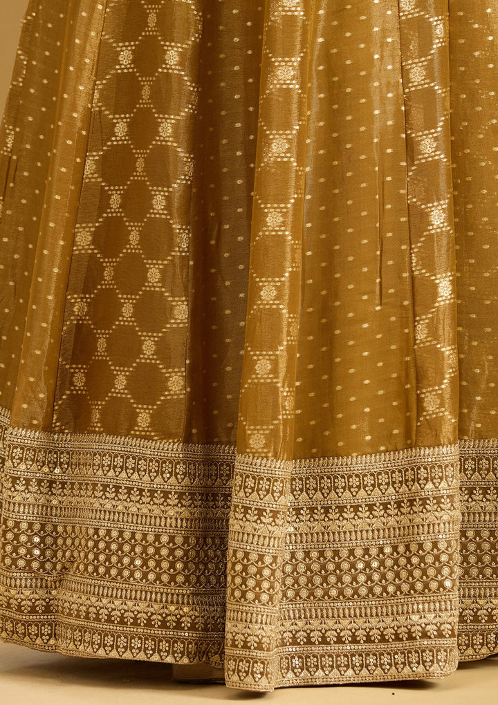 Gold Zariwork (Gold) Soft Raw Silk Readymade Lehenga