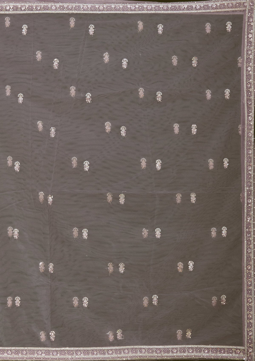 Lavender Sequins Net Readymade Lehenga