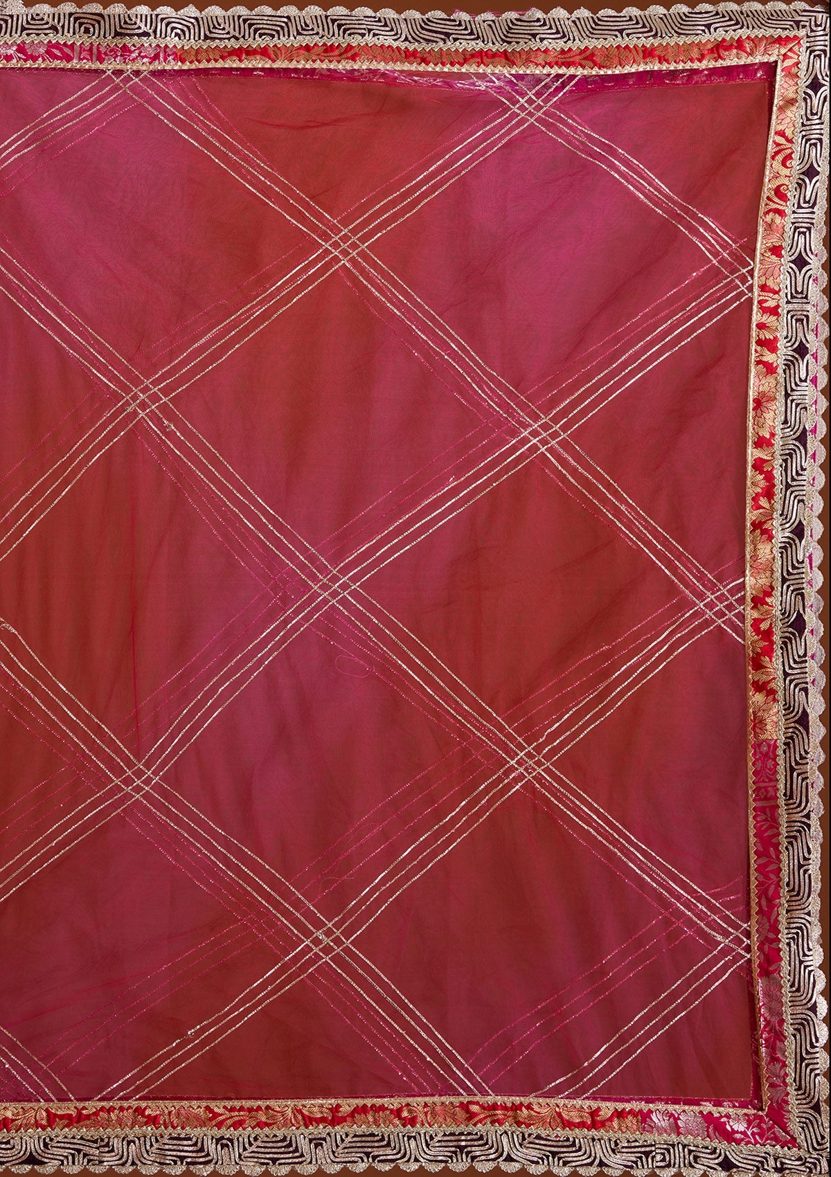 Red Zardosi Brocade Readymade Lehenga_Koskii