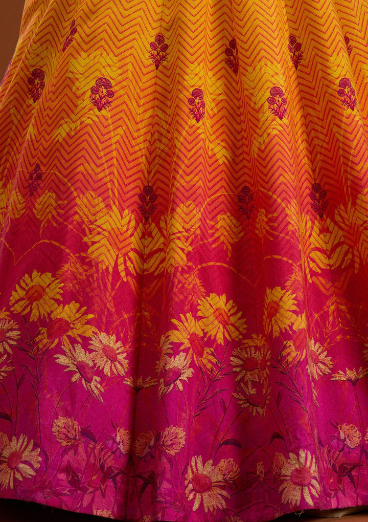 Mustard Cutdana Raw Silk Readymade Lehenga-koskii