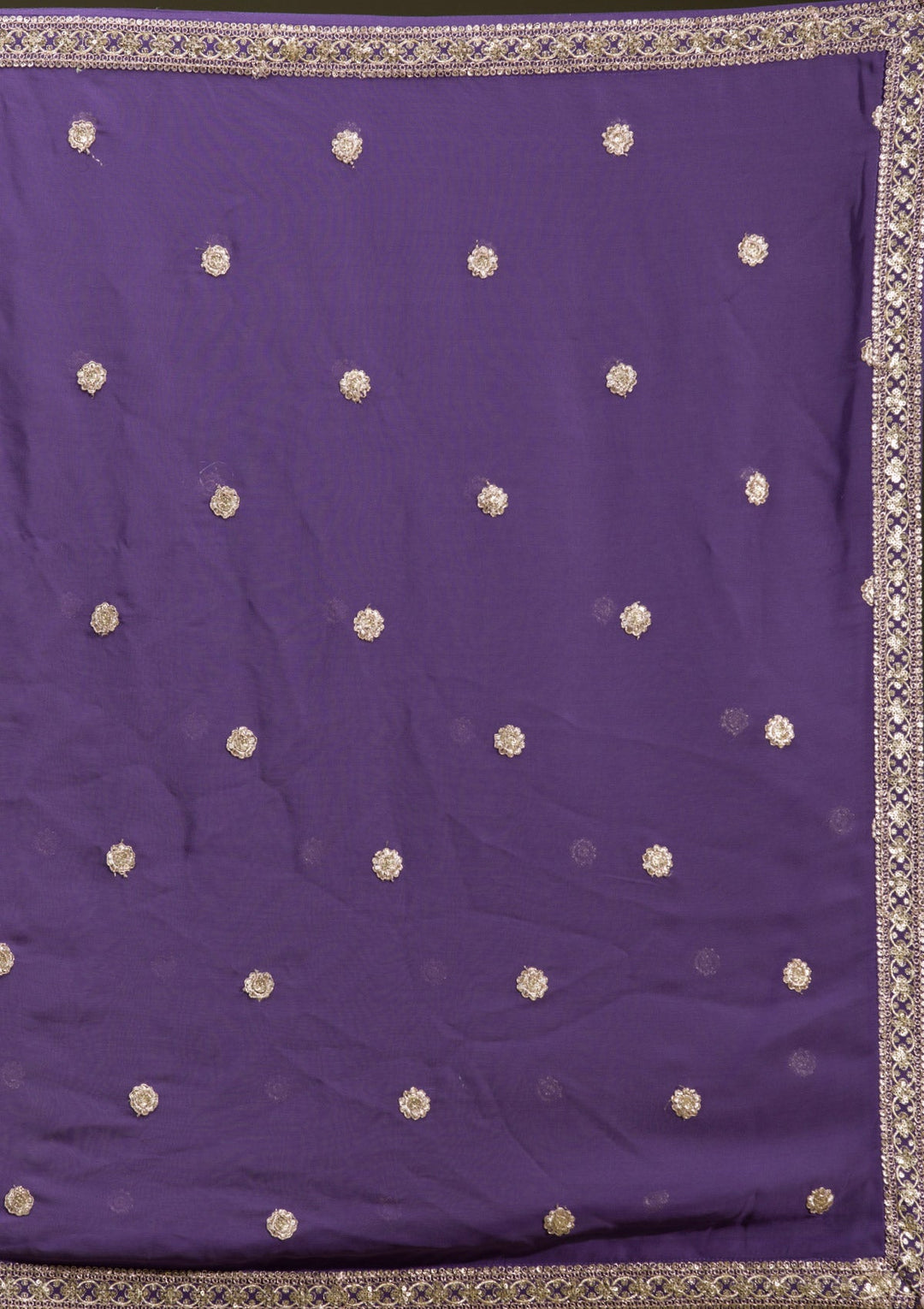 Purple Zariwork Georgette Readymade Lehenga-koskii