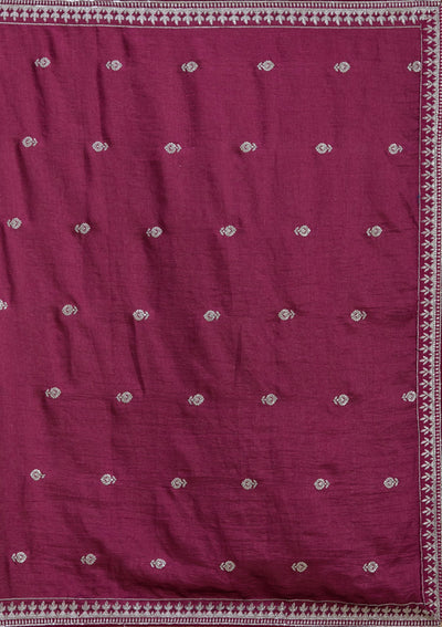 Purple Zariwork Net Semi-Stitched Lehenga-koskii