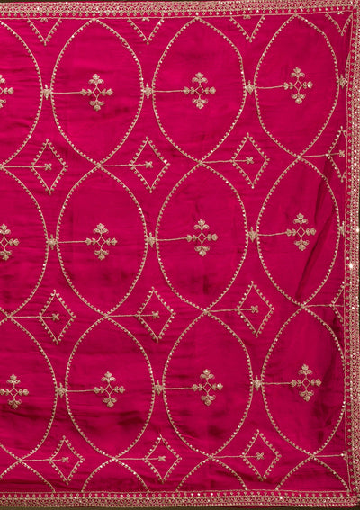 Rani Pink Cording Banarasi Readymade Lehenga-koskii