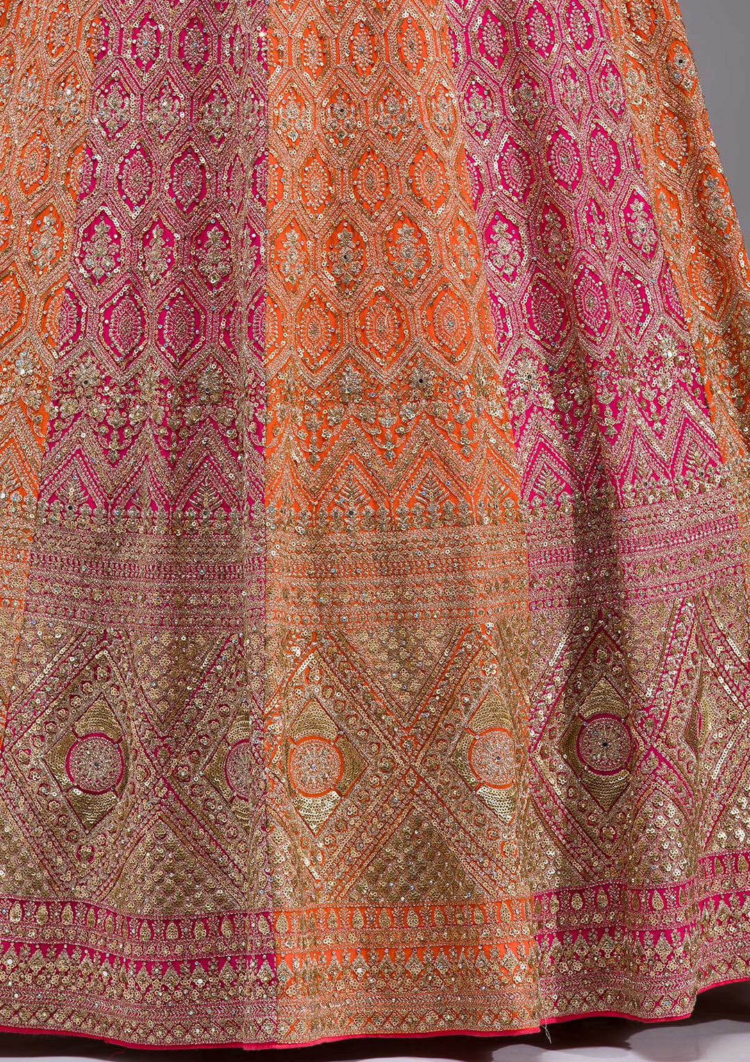 Rani Pink Zariwork Georgette Readymade Lehenga-koskii