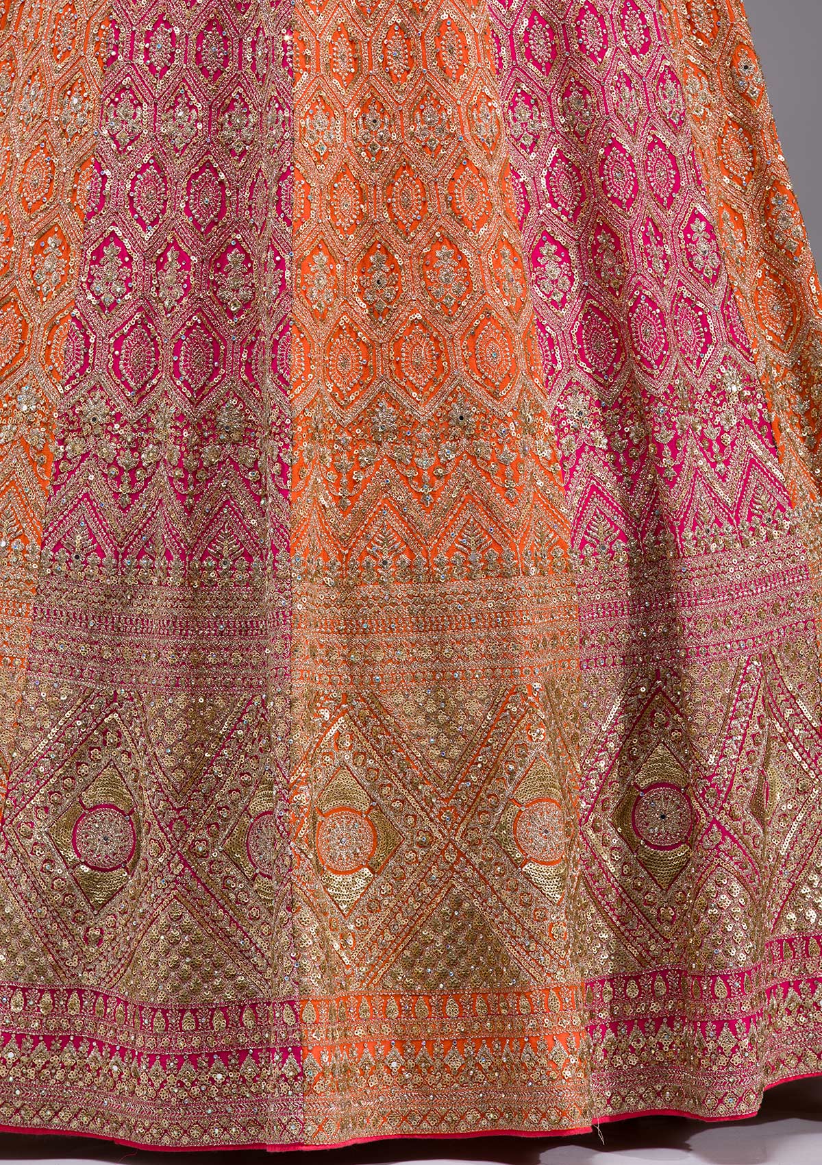 Rani Pink Zariwork Georgette Readymade Lehenga-koskii