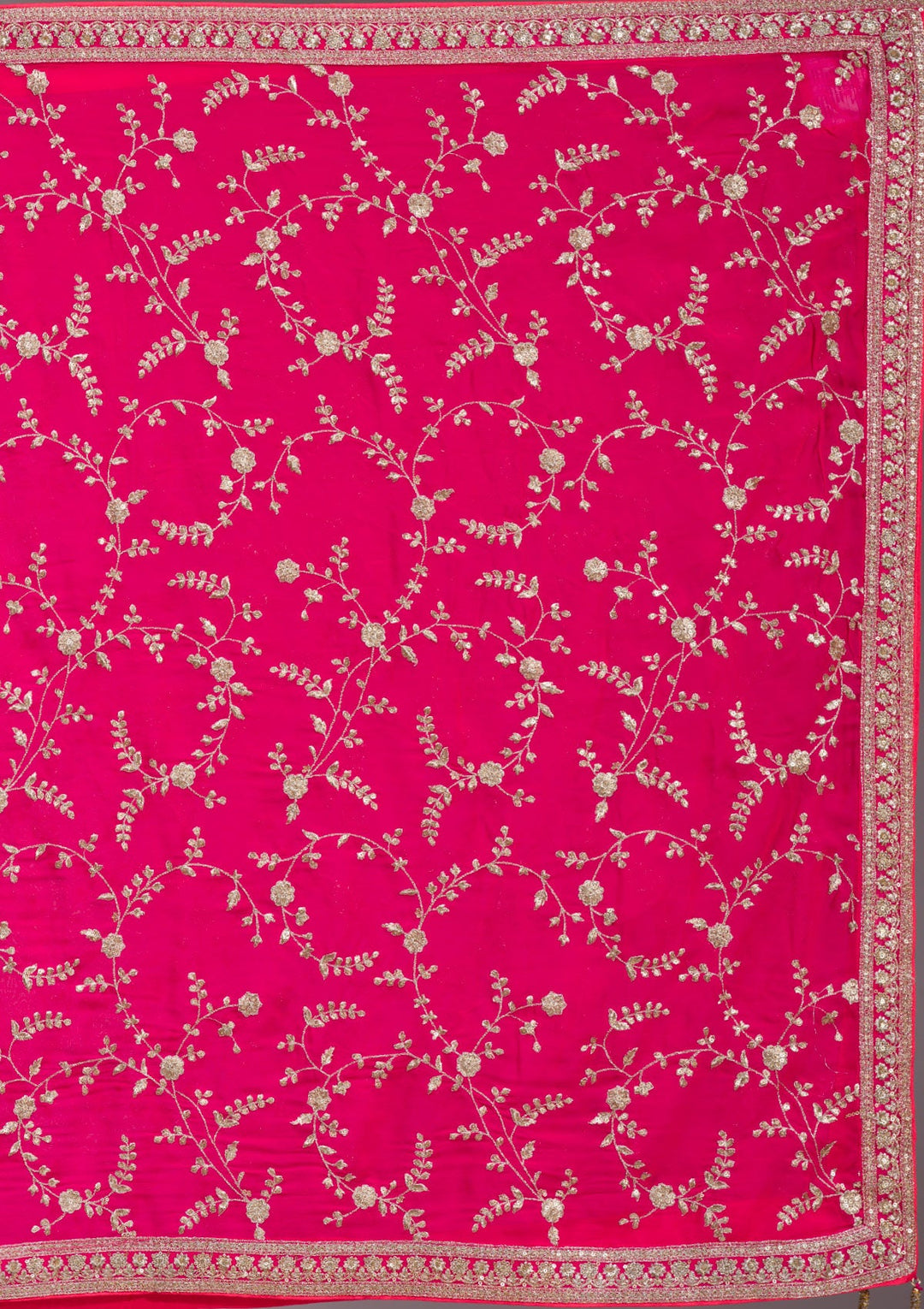 Rani Pink Zariwork Georgette Readymade Lehenga-koskii