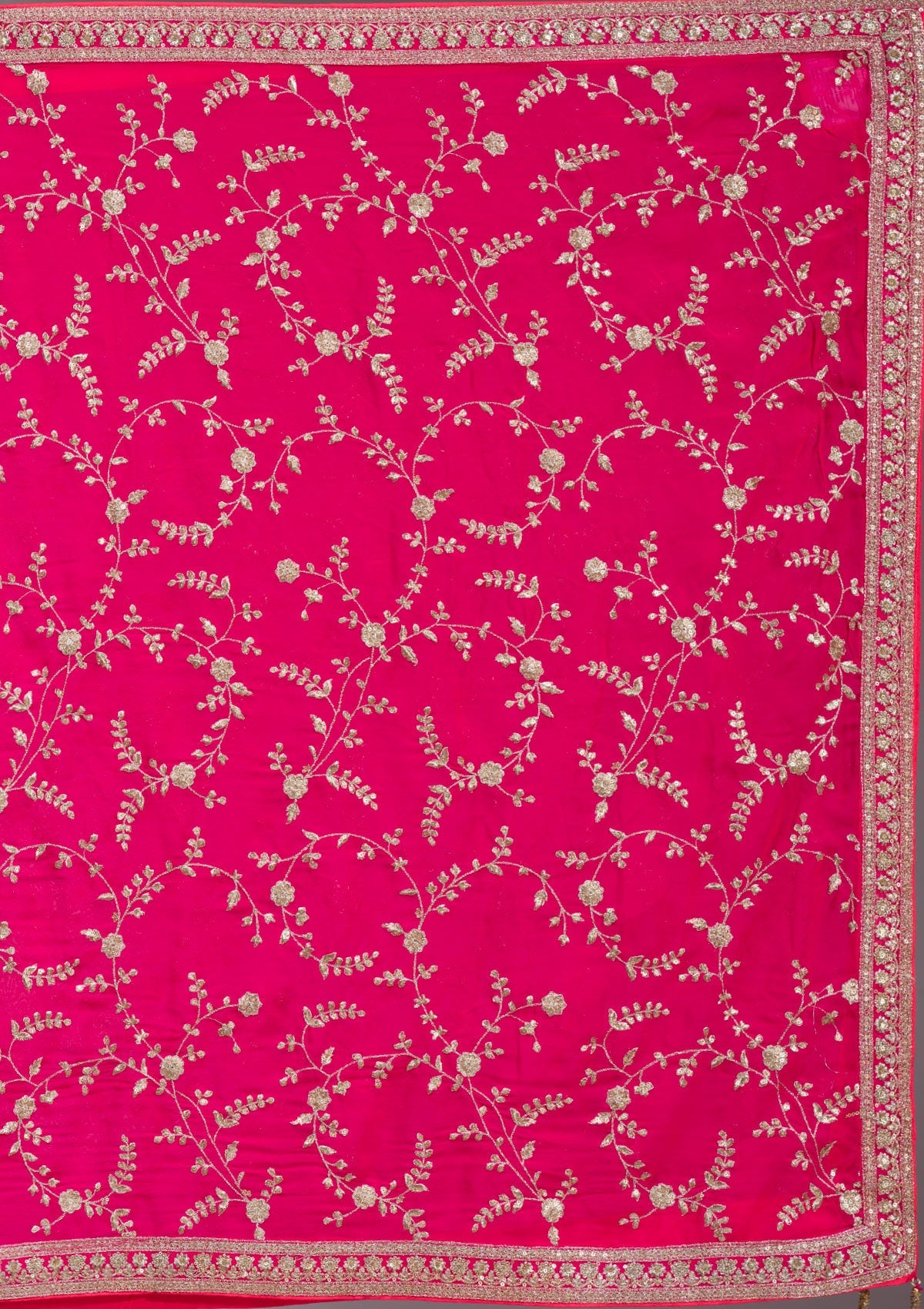 Rani Pink Zariwork Georgette Readymade Lehenga-koskii
