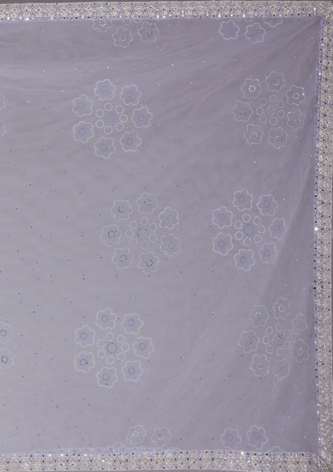 Lavender Stonework Net Readymade Lehenga-koskii