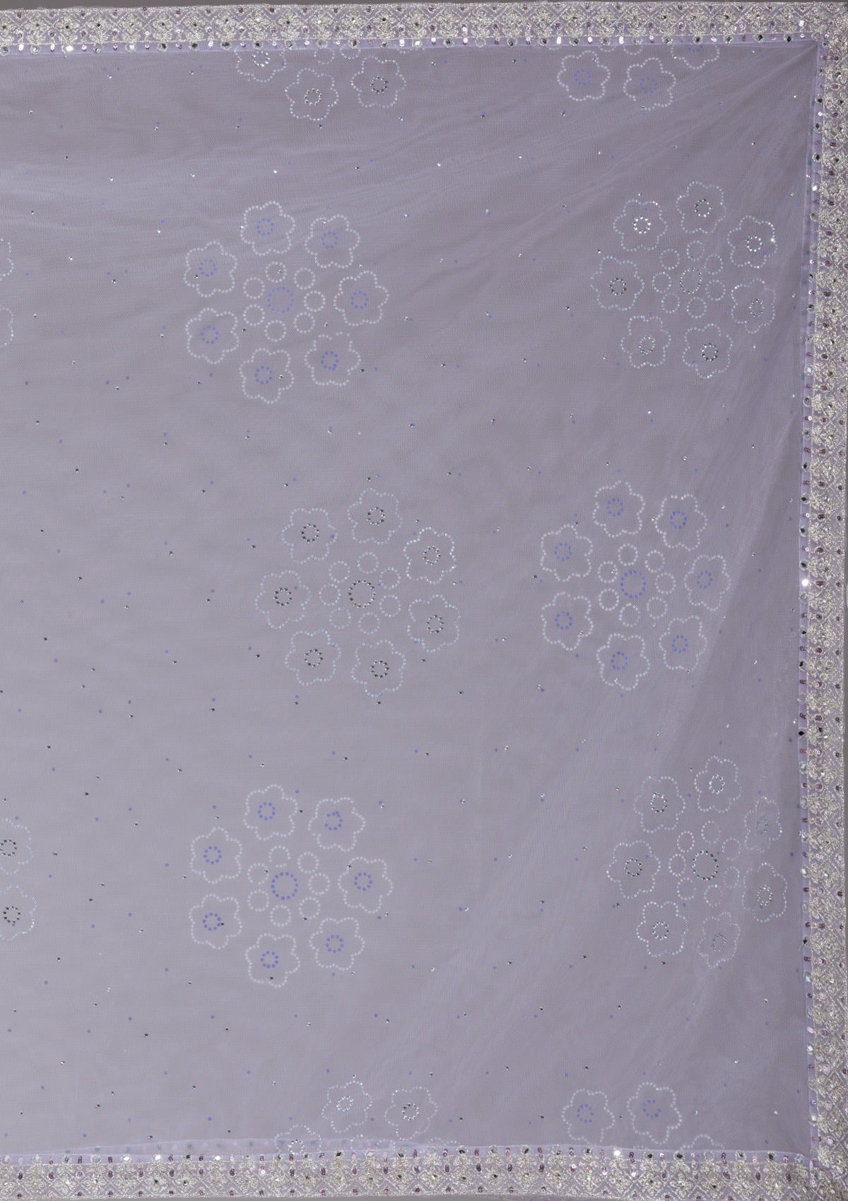 Lavender Stonework Net Readymade Lehenga-koskii
