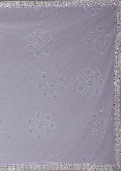 Lavender Stonework Net Readymade Lehenga-koskii