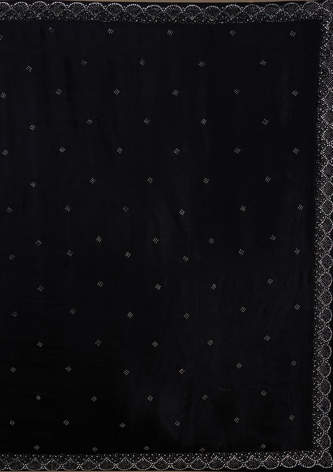 Black Stonework Semi Crepe Semi-Stitched Lehenga-koskii