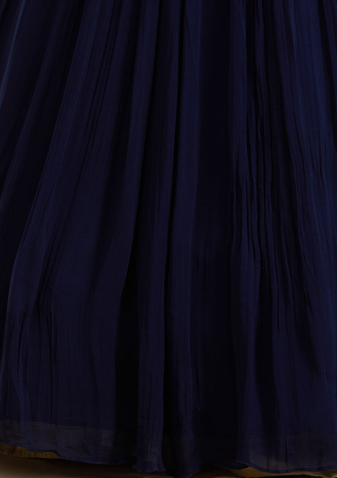Navy Blue Zariwork Georgette Readymade Lehenga-koskii