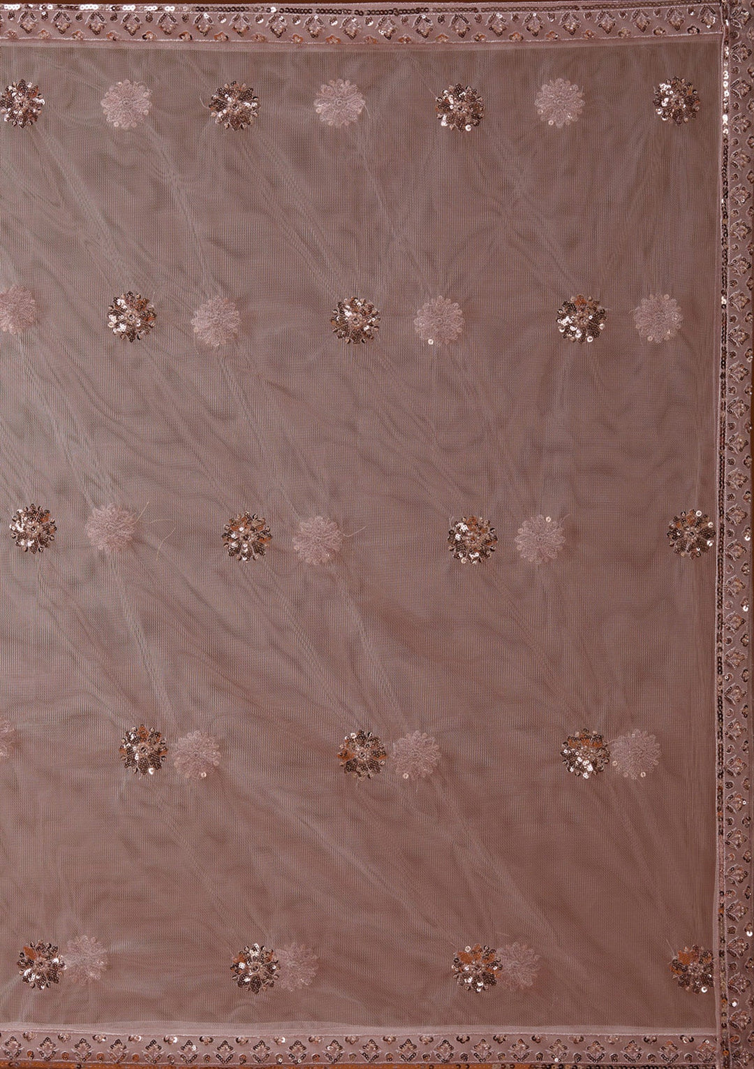 Baby Pink Cutdana Net Readymade Lehenga_Koskii