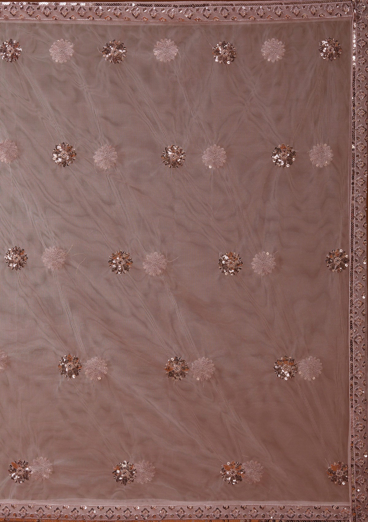Baby Pink Cutdana Net Readymade Lehenga_Koskii