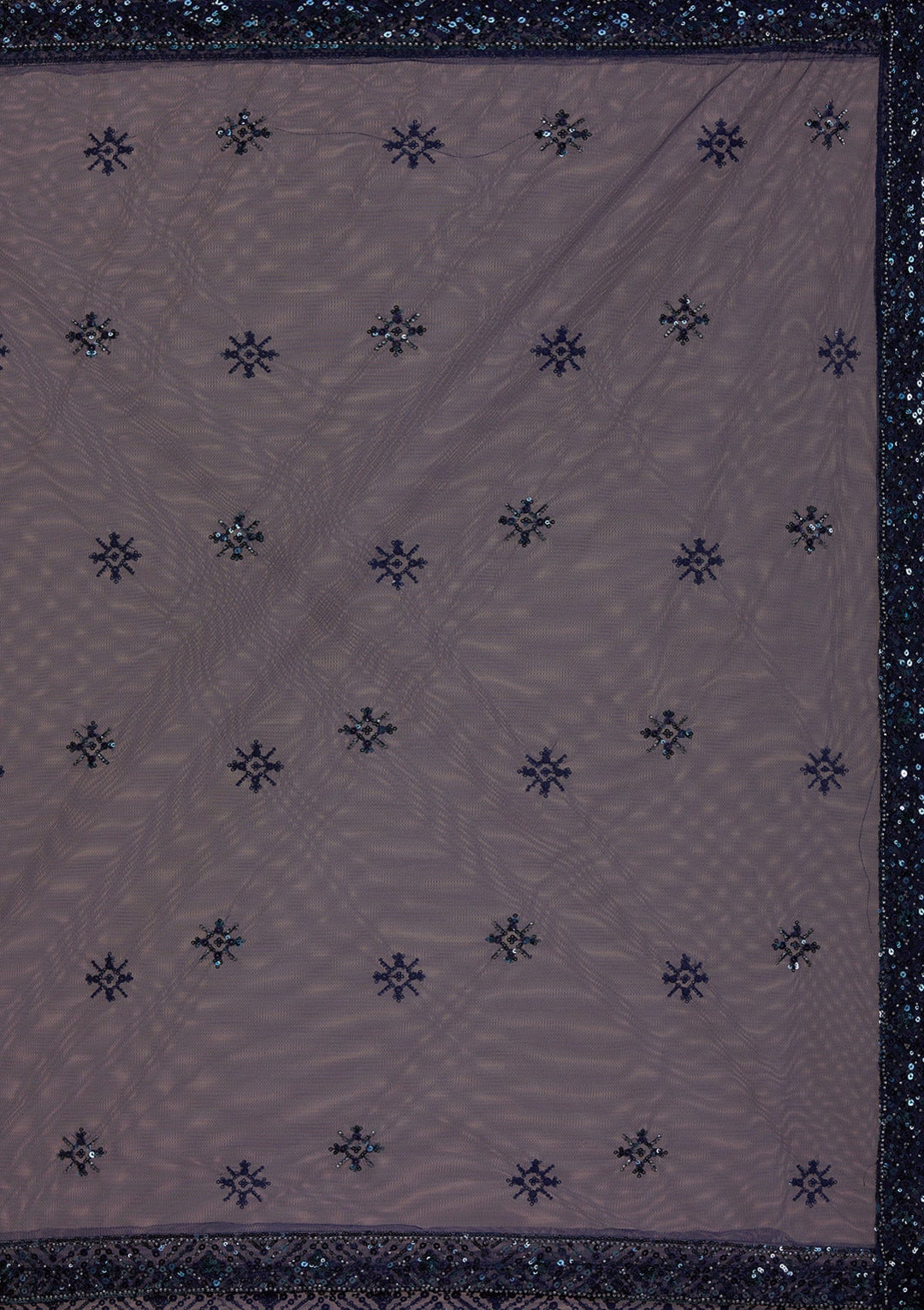 Navy Blue Cutdana Net Readymade Lehenga-Koskii