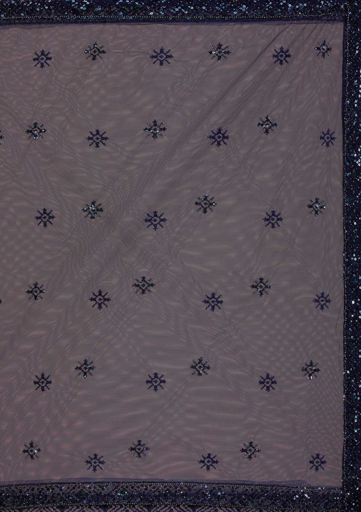 Navy Blue Cutdana Net Readymade Lehenga-Koskii