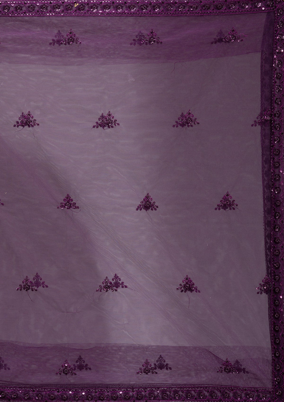 Wine Cutdana Net Readymade Lehenga-koskii