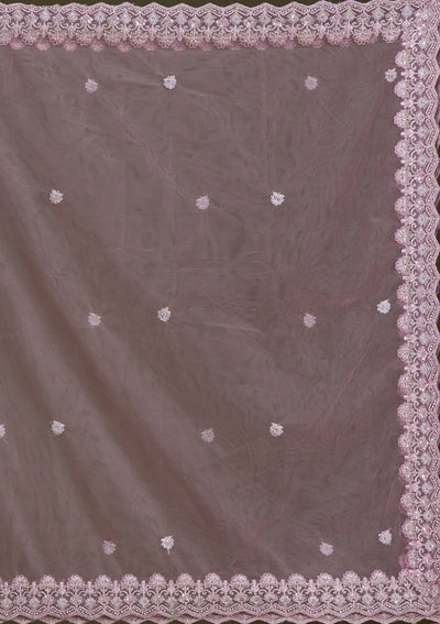 Lavender Zariwork Net Readymade Lehenga-Koskii