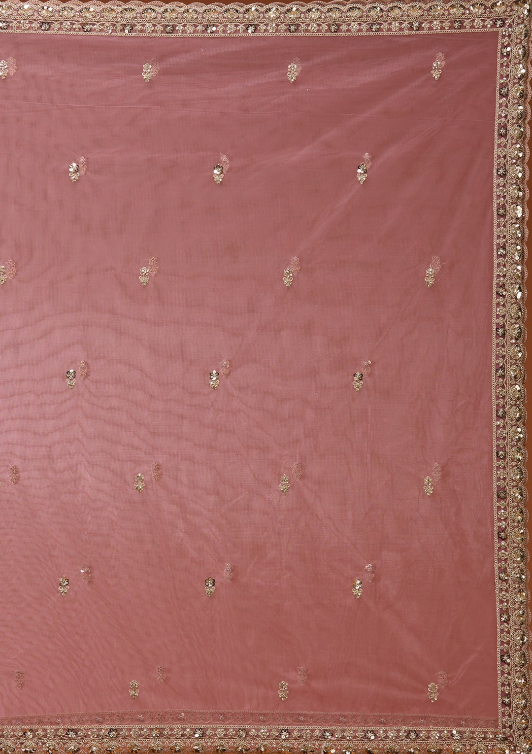 Onion Pink Zariwork (Silver) Banarasi Readymade Lehenga_Koskii