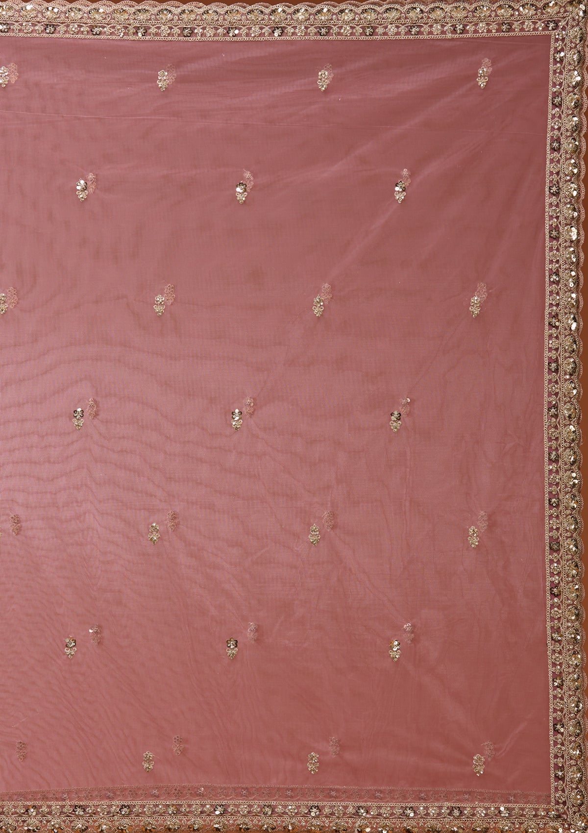 Onion Pink Zariwork (Silver) Banarasi Readymade Lehenga_Koskii