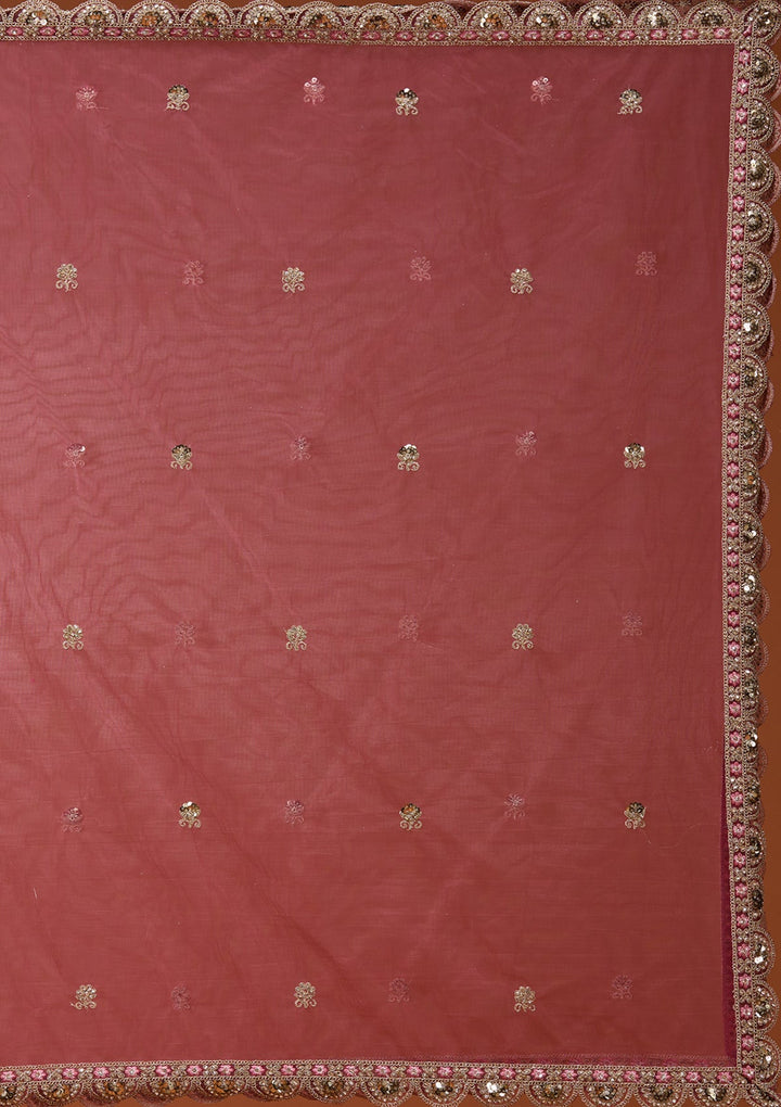 Maroon Zariwork (Silver) Banarasi Readymade Lehenga_Koskii