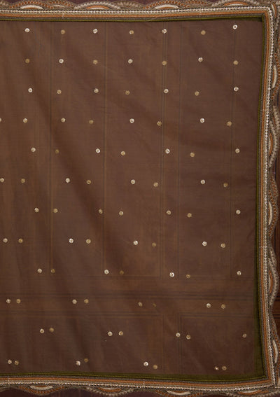 Mehendi Cording Net Readymade Lehenga-Koskii