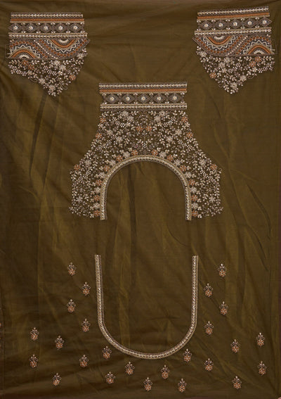 Mehendi Cording Net Readymade Lehenga-Koskii