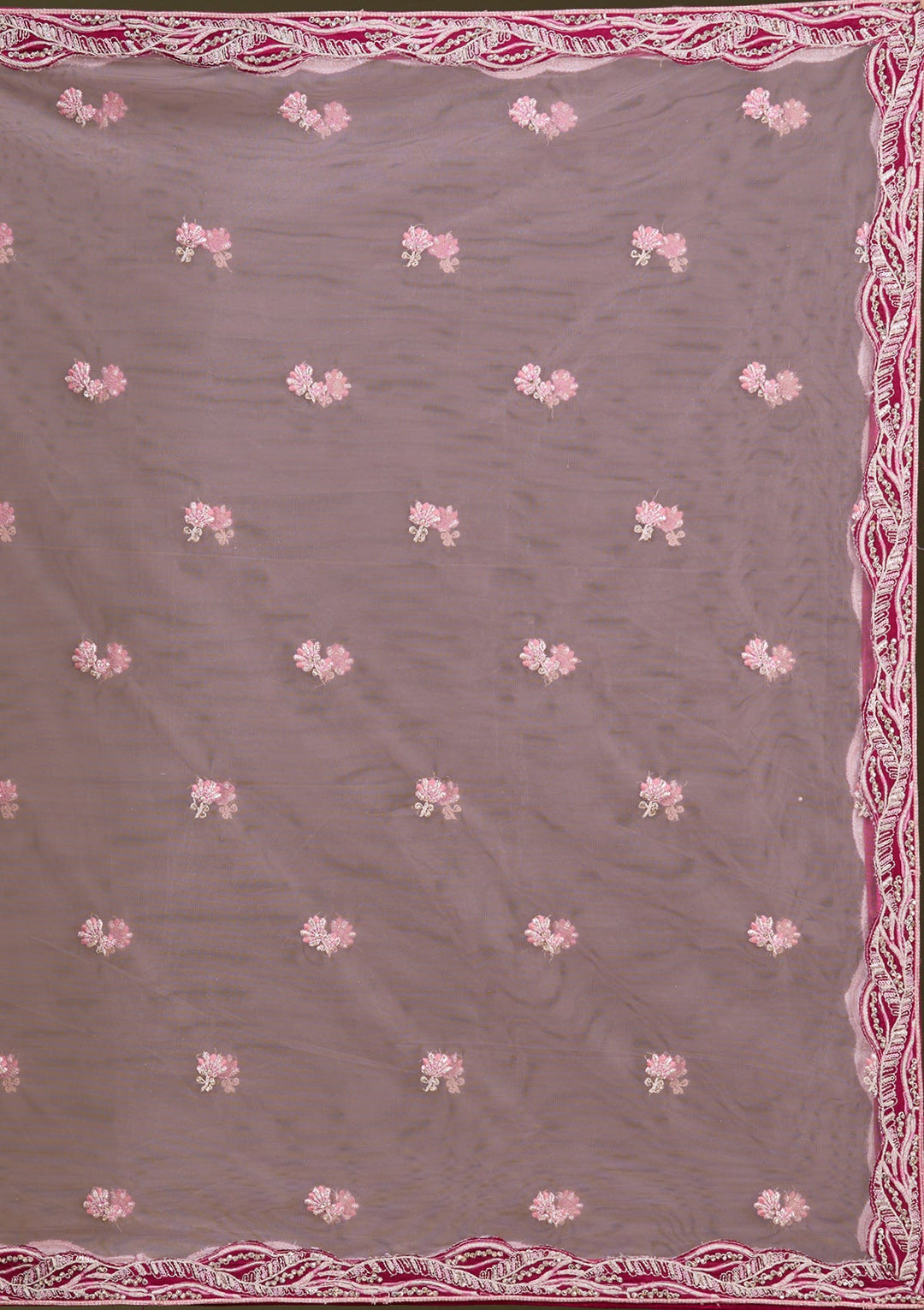 Maroon Cording Raw Silk Readymade Lehenga-Koskii