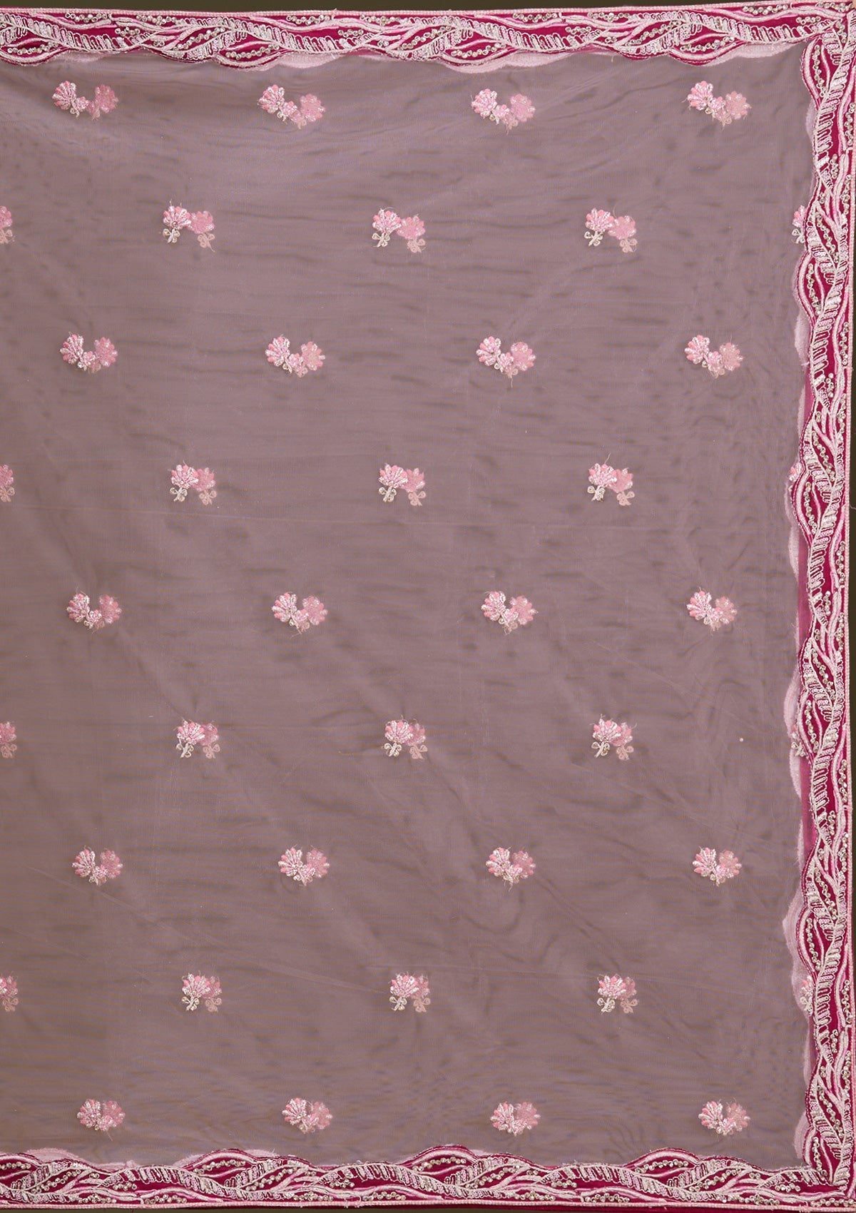 Maroon Cording Raw Silk Readymade Lehenga-Koskii