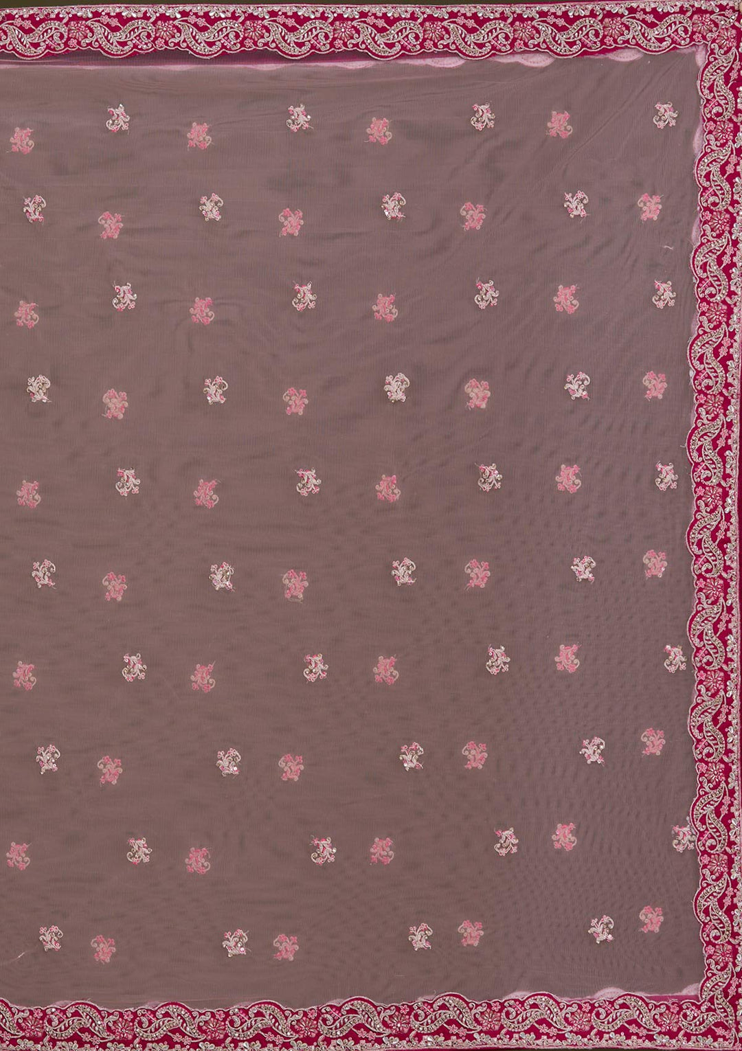 Rani Pink Cording Raw Silk Readymade Lehenga-Koskii