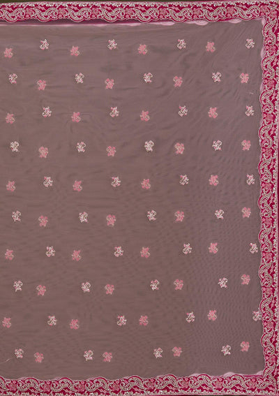 Rani Pink Cording Raw Silk Readymade Lehenga-Koskii