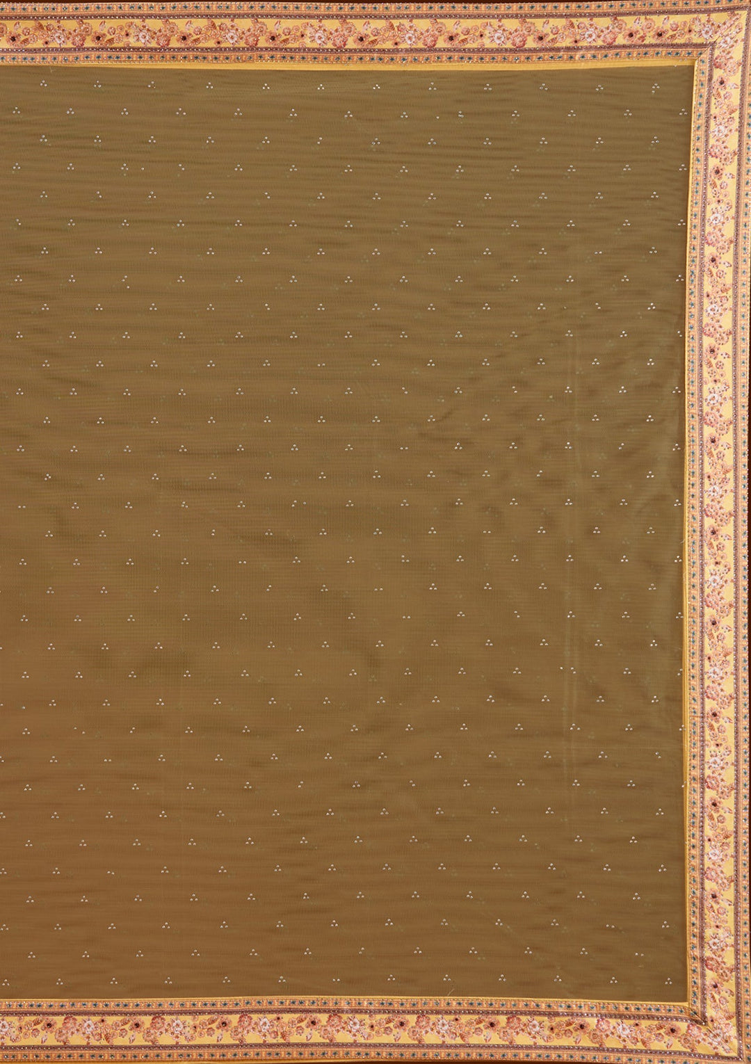 Yellow Stonework Soft Raw Silk Semi-Stitched Lehenga-koskii