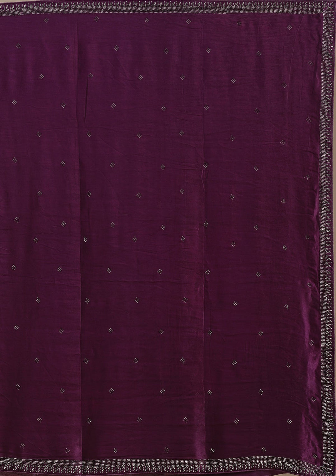 Wine Sequins Semi Crepe Semi-Stitched Lehenga