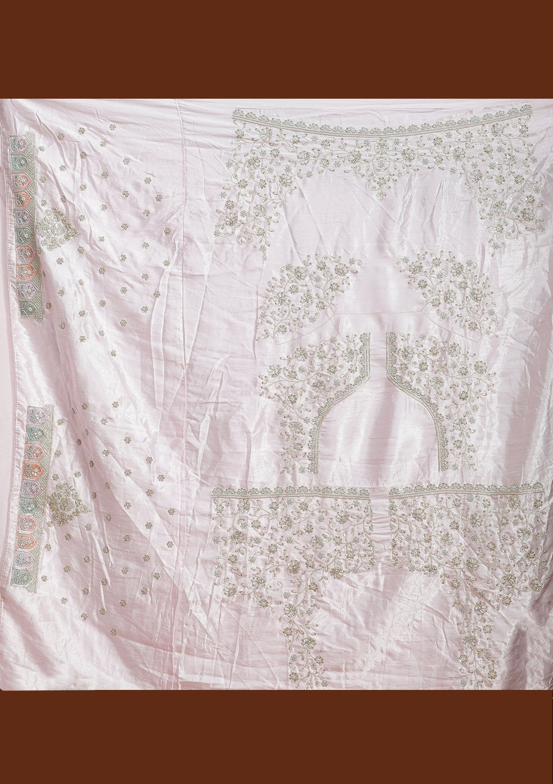 Pink Cording Soft Raw Silk Readymade Lehenga-koskii