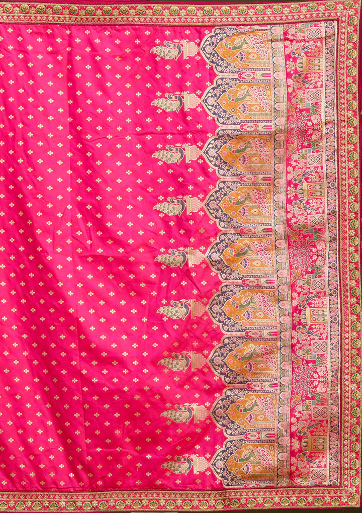 Mustard Stonework Banarasi Readymade Lehenga