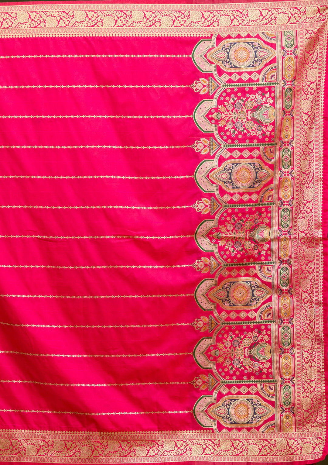 Peach Stonework Banarasi Readymade Lehenga