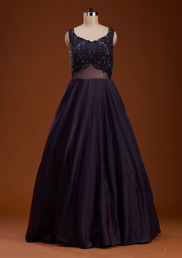 Lavender Cutdana Satin Gown-koskii