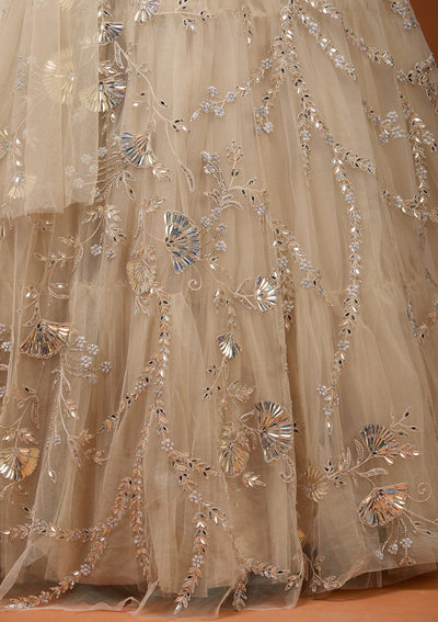 Gold Silver Stonework Net Gown_Koskii