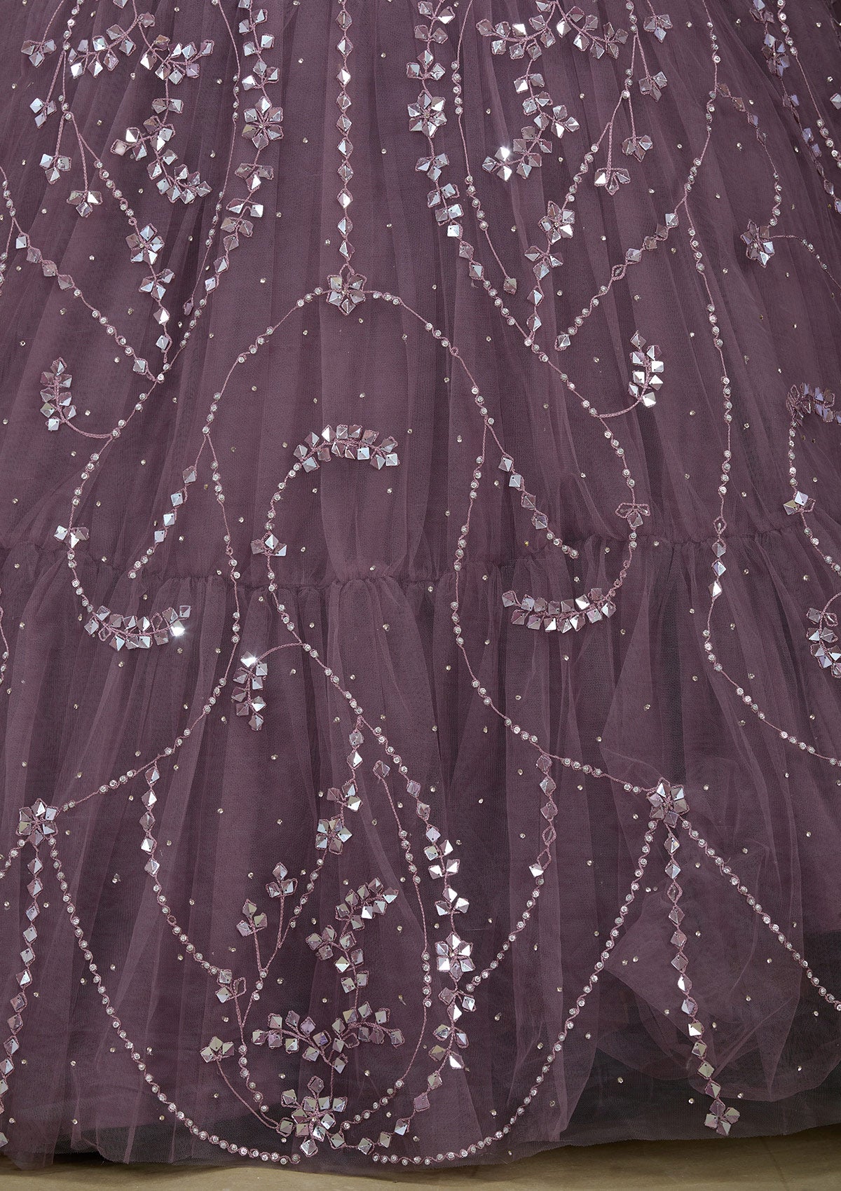 Purple Stonework Net Gown_Koskii