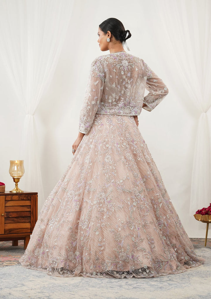 Pink Stonework Net Gown-Koskii